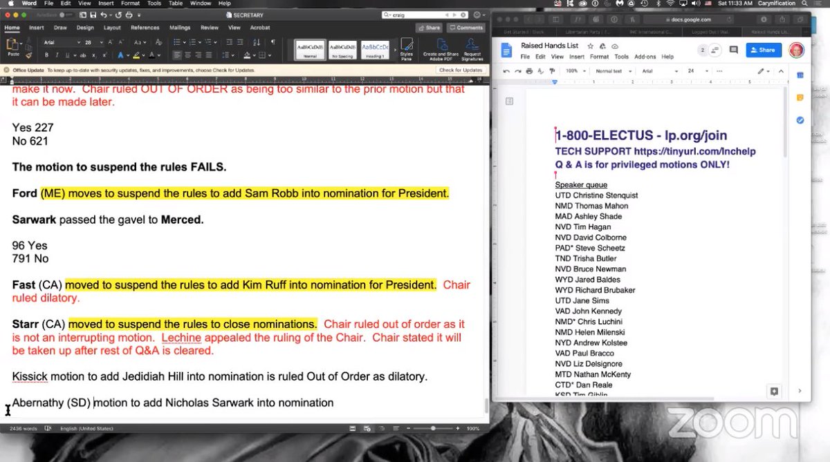 Libertarian National Convention is currently going absolutely nuts right now apparently, with almost every single individual delegate forwarding a motion to "suspend the rules"As always, I would appreciate if you shout out Populism Updates in the chat 