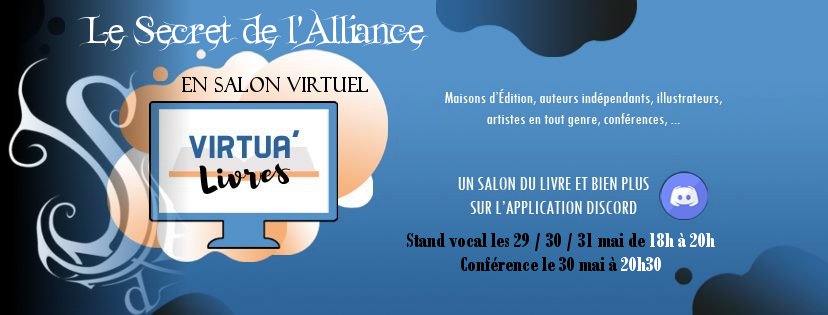 VirgilAmoros's tweet photo. ANNONCE SALON/CONFÉRENCE
Retrouvez #LSDLA les 29/30/31 mai 2020, pour la 3ème édition de Virtua'Livres tous les jours de 18h à 20h. Une visioconférence exclusive sur la création d'un monde dans les œuvres de fiction sera proposée le samedi soir à 20h30.
https://t.co/ZOtRiOldpi https://t.co/rCTFeQF0nV