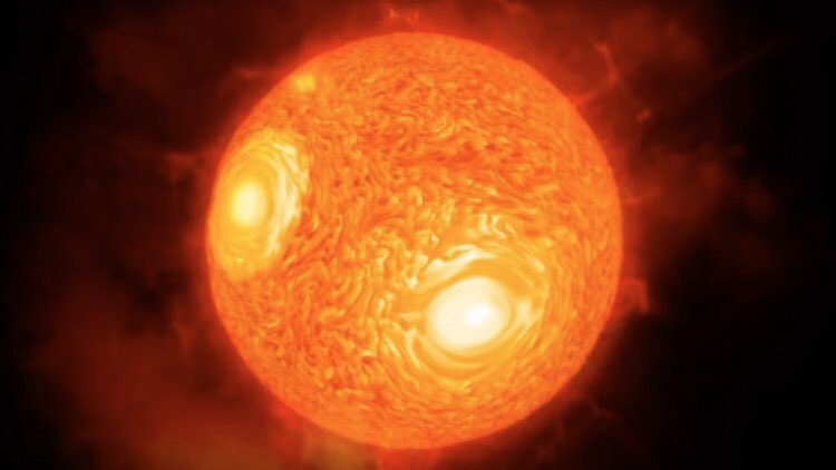 Antares : c’est une super géante rouge en fin de vie. La température de cette étoile est moins élevée que celle de notre Soleil, cependant sa taille est telle qu’elle émet près de 87 500 fois plus d’énergie que lui.