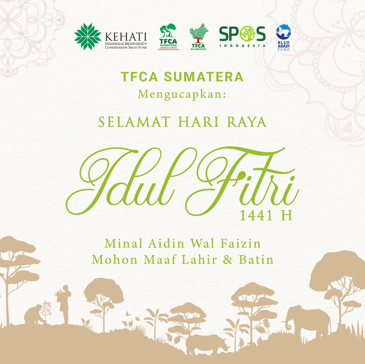 tfcasumatera's tweet photo. Selamat hari Raya Idul Fitri 1441 H. Mohon maaf lahir dan batin #EidMubarak #tfcasumatera https://t.co/m0sCzz90iD