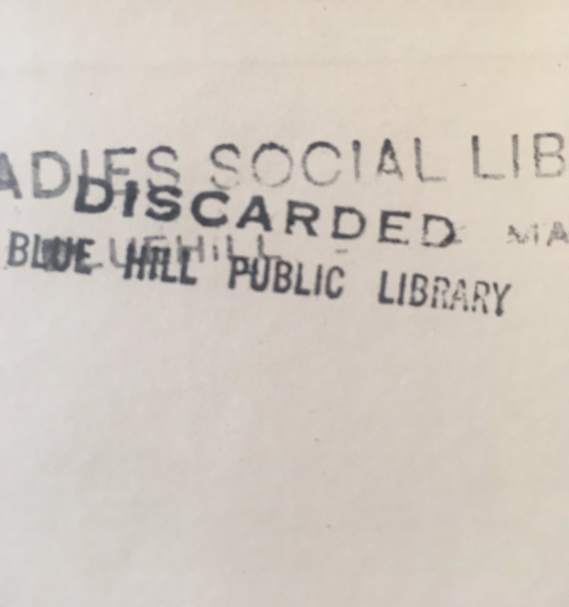 But 20 years before “Picasso & Pie,” Mrs. Thompson donated my copy of E. A. Robinson’s Sonnets to the Ladies’ Social Library. It languished there, only being checked out twice — once in 1955, once in 1959 — before eventually being discarded. 13/20