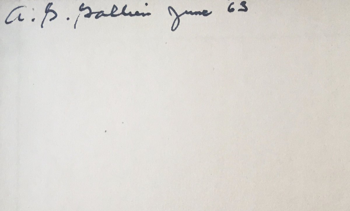 By 1963, the book had come into the hands of someone who’s signature I cannot confidently decipher. It may be A. G. Baldwin. I found a Reverend A. Graham Baldwin who was involved with Phillips Andover Academy in the 1930s. 14/20