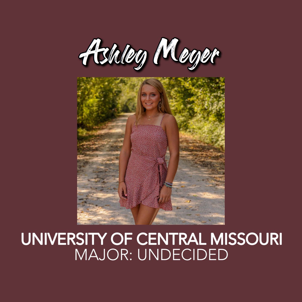 Senior Spotlight: Last but not least Ashley! She has been apart of Holt’s Student Council for 3 years! Ashley plans to further her education at the University of Central Missouri! And, as of right now her major is Undecided! We can’t wait to see what all you accomplish! #2020