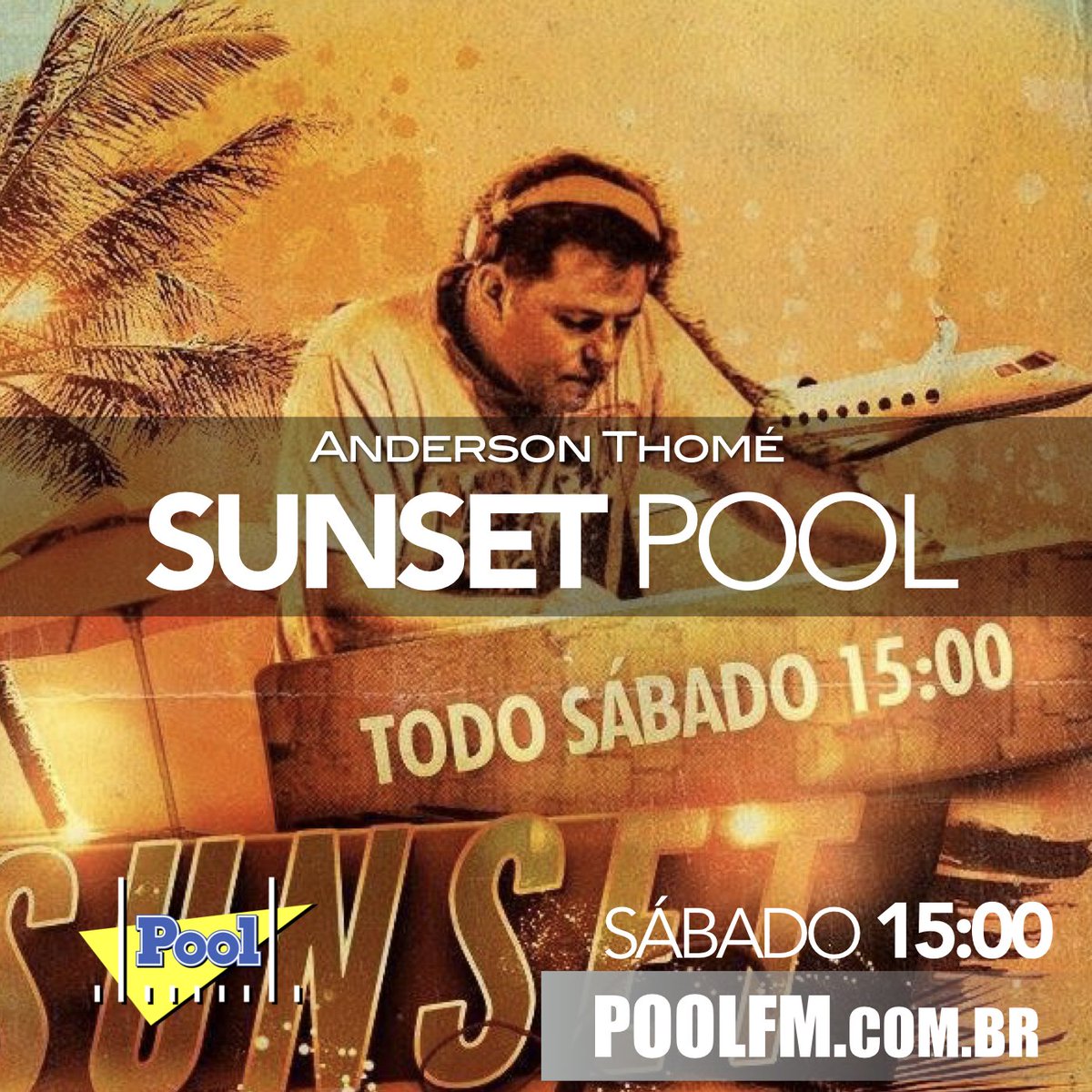 poolfmoficial's tweet photo. #SunsetPool ☀️🎶 é a VIBE de sábado a tarde na sua 📻 #PoolFM ! com #AndersonThome na Produção, Apresentação e Mixagens 🎶🎶🎶 
É muito mais ENERGIA NO AR É na POOL FM 
[daqui a pouco: 15:00h] https://t.co/FplSEKSP5U