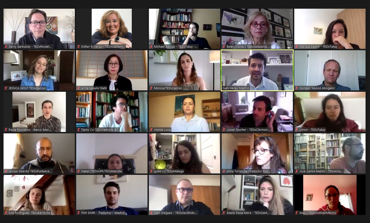 tedxlpgc's tweet photo. Participamos en el primer Taller de Organizadores TEDx y Traductores TED en Español #GranTOTE, con más de 400 asistentes de diferentes partes del mundo. Escuchando ideas que merecen la pena de personas que saben de lo que hablan 🤩 https://t.co/PXiLES1NKX