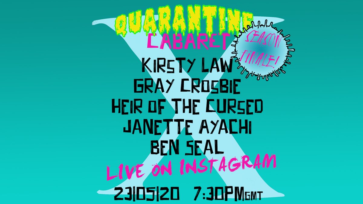 QuarantineCab's tweet photo. Flip over to instagram now for the Season Finale of Quarantine Cabaret! https://t.co/c6NUFf1R3B