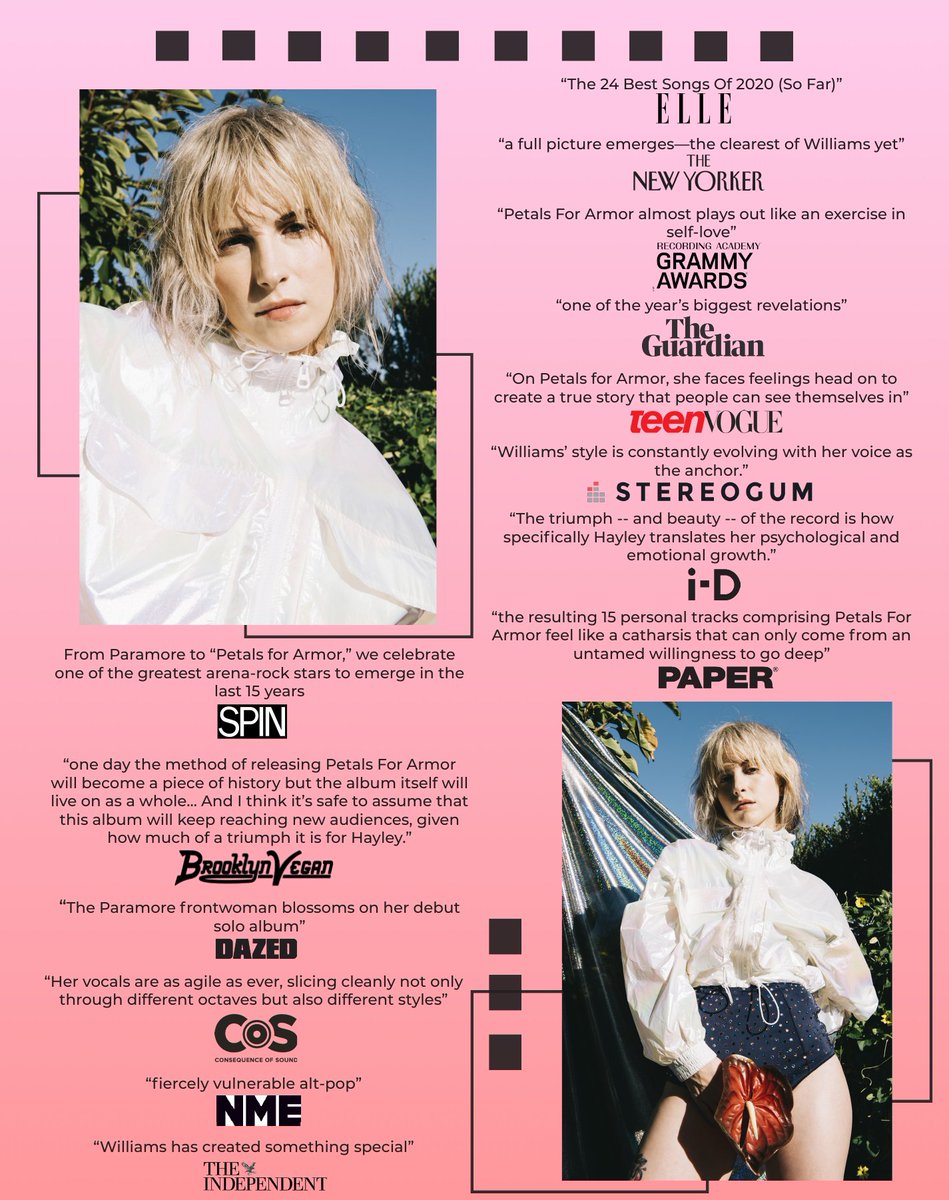 Words from the press on @yelyahwilliams’ #PetalsForArmor. Available now everywhere: hayleywilliams.lnk.to/PFA.