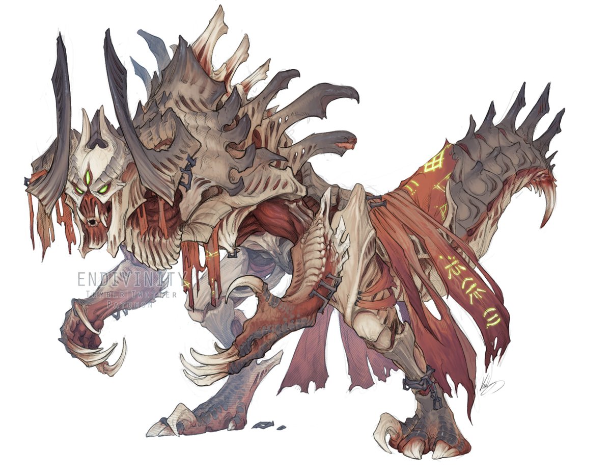 Hive-based deathclaw! 
He's capable of magic. However, the only spell he knows is Smack Things Until They Stop Moving