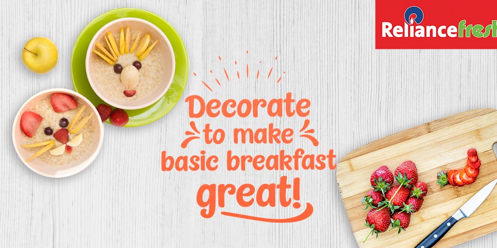 RelianceFreshIN's tweet photo. Kick-start your mornings
with a healthy oats porridge. Sprinkle some #Quarantivity by decorating your bowl with fresh fruits for a yum twist.
#RelianceFresh https://t.co/2KAEiq16mD