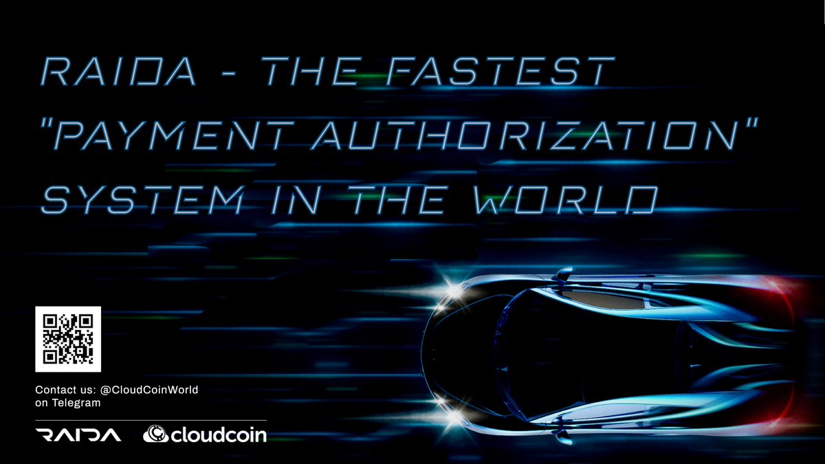The RAIDA is now the Fastest "Payment Authorization" System in the World. RAIDA can authenticate payments of 100,000 CloudCoins in less than 5 seconds. Traditional cards with "pin code" take on average 20 seconds. #bitcoin #crypto #BTC #cryptocurrency #business