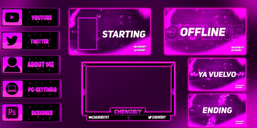 zChxty's tweet image. Stream Pack for: @Chenobiy 
Apóyenme con un ❤&amp;amp;🔃 pls