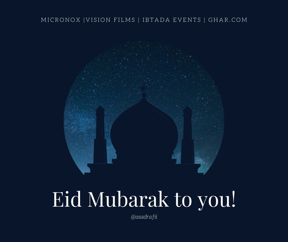 AsadRaafi's tweet photo. Eid Mubarak
My this Eid brings joy, love and happiness into your lives.

On this special occasion remembering all those families who have lost their loved ones in PK 8303 Plane crash. My prayers and with your families. 

#EidMubarak #AsadRafi https://t.co/7AVTajGVLc