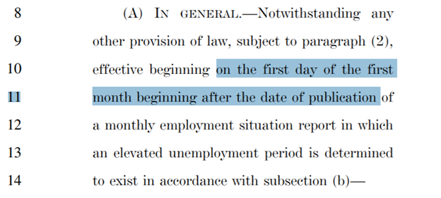 (6/n): The minimum number of days USDA to enact the increase would be 21 days (Feb = shortest month, BLS report comes latest Feb 7). USDA has notice that in a downturn, it'd have to increase benefits, suspend work requirements, and enact other policies required within 21 days.