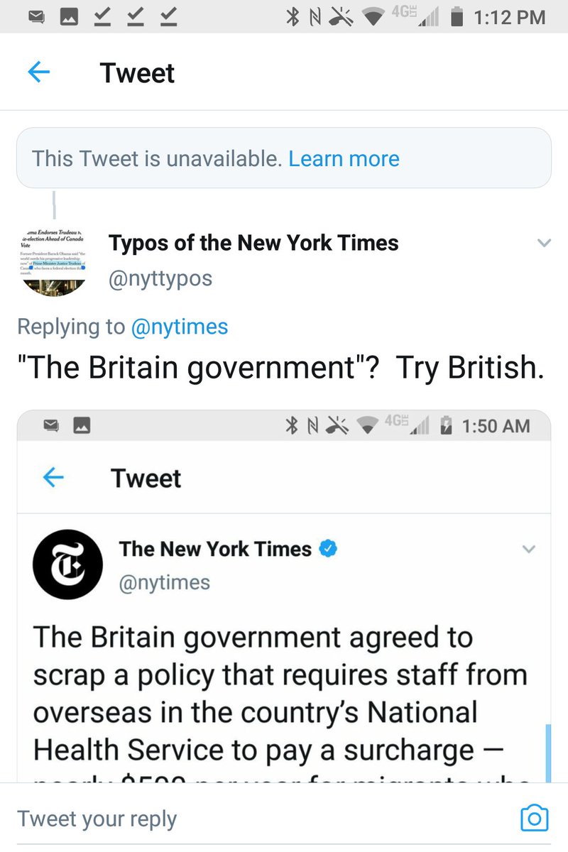 I don't want to get anyone fired during a pandemic, but when one lawyer chilling in his apartment can make the biggest paper in the world delete 5 tweets a day because of dumb typos and grammatical errors, shouldn't that paper hire a less crappy social media team?