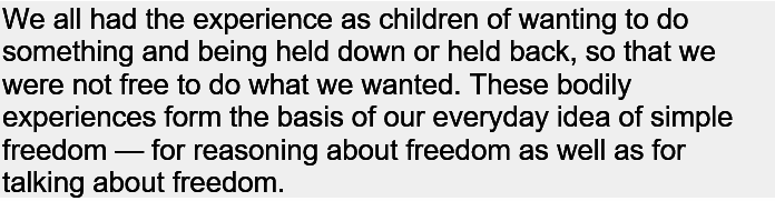 But "freedom" has an uncontested core,  @GeorgeLakoff explains. It's metaphorically grounded in our physical experience of bodily movement: 3/14