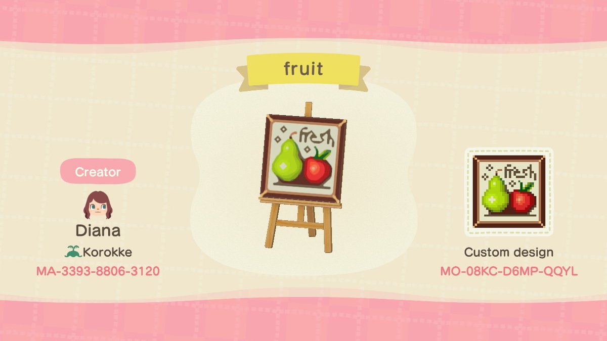 FictionFood's tweet photo. Fresh!
#AnimalCrossing #ACNH #NintendoSwitch #ACQR #ACNHQR #ACcodes #ACNHcodes #animalcrossingnewhorizons https://t.co/DQ1WjPHlT5