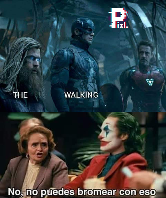 Pixlzon3's tweet photo. Cómo que no? 

#avengers #memes #TonyStark #thanos #Friki #memesfrikis https://t.co/a8bMP5kO4k