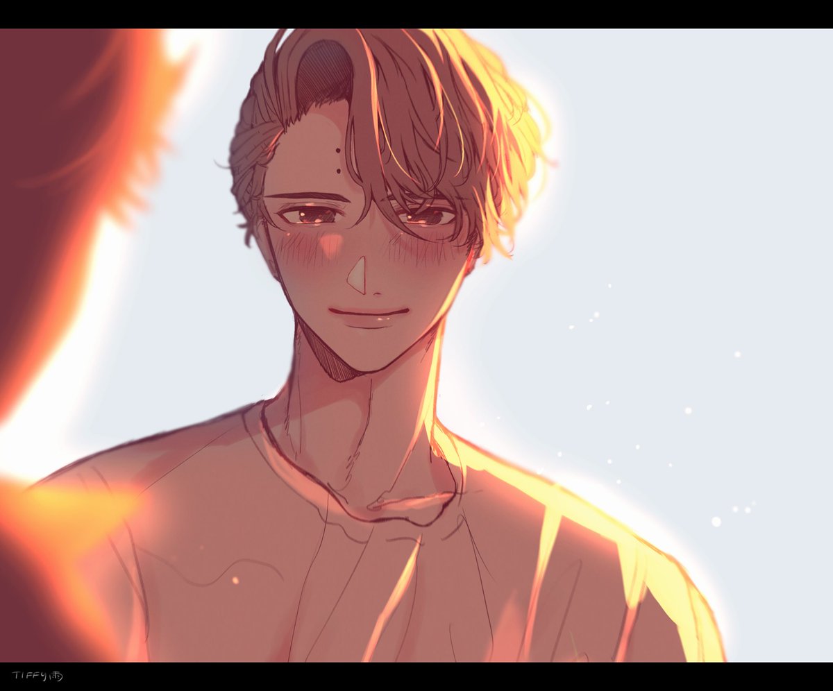 tiffyuumaeda's tweet photo. beautiful 
just the way that you would look at me 
was so much I’d never want to leave 
.
(I was listening to you were beautiful by day6 last night and I suddenly wanted to draw sakusa smiling... let him smile more....)
#sakuatsu #haikyuu #sakusa #astumu https://t.co/52MdWQzYms