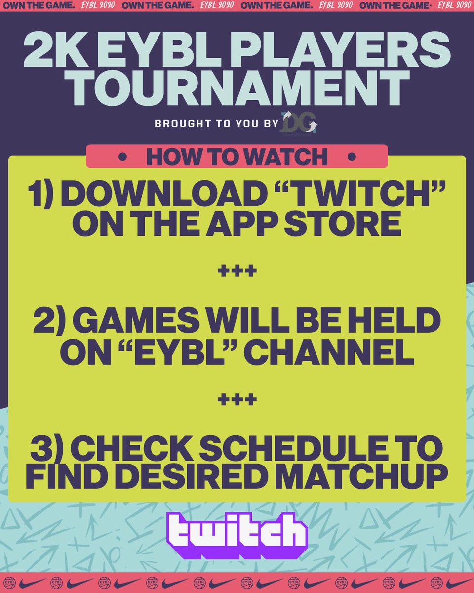 ontheway7654's tweet photo. HOW TO WATCH 👾👀 Game 1 of 3 begins at 5pm EST #Final4 @NikeEYB
.
Follow @ecircuitgaming 🎮 Results/Streams/Info can be found at https://t.co/0zy3TYsbf9 #nikeeybl #dvgroup #ecircuit https://t.co/Uh5yaXnJf0