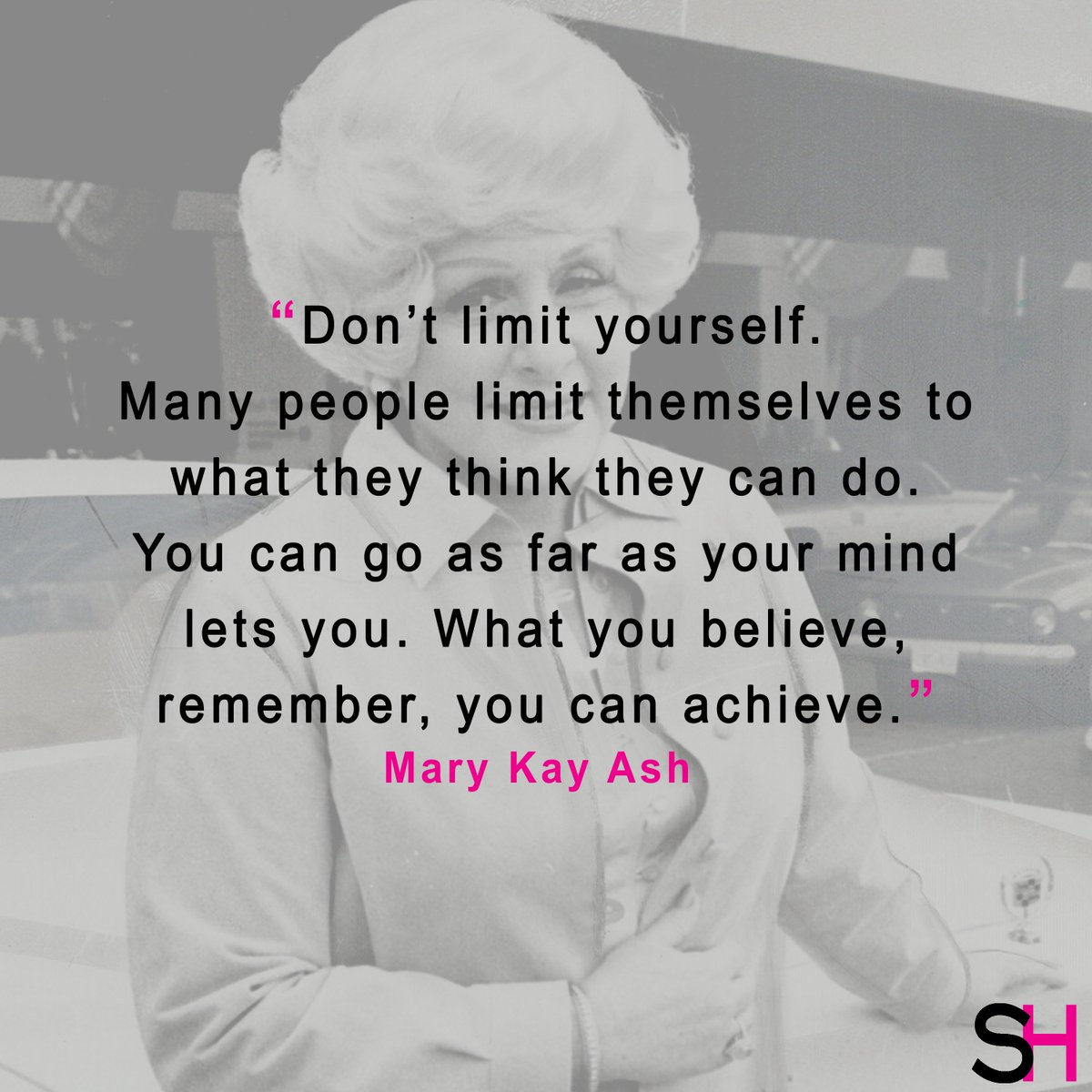 SharpHeels's tweet photo. "Don't limit yourself. Many people limit themselves to what think they can do. You can go as far as your mind lets you. What you believe, remember, you can achieve." - #MaryKayAsh
#Sharpheels #Achievement #Success #DonotLimit https://t.co/8NFElyHZG2