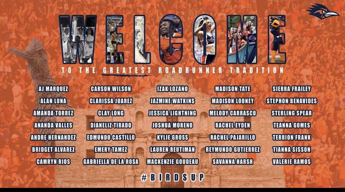 cheer_eastwood's tweet photo. Congratulations to our very own Amanda Torrez! UTSA gained a fierce Cheerleader with a heart of gold! ๐ฃ So proud of you! โฅ๏ธ #foreveratrooper #futureroadrunner @UTSAcheer https://t.co/GNeTkSpESx