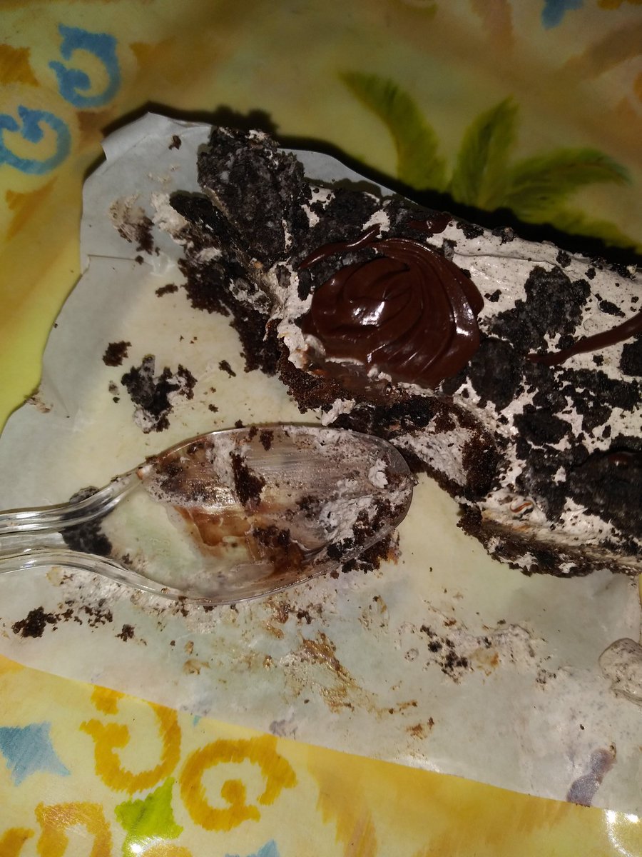 pmay225's tweet photo. Thank you for the birthday wishes sent my way!!! They meant a lot. Enjoying part of my bday cake. I still have a chocolate cream pie to dive into. #BirthdaysAreFun #AndDelicious https://t.co/xiKYqx7tys