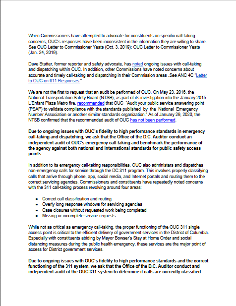 (5)  @Evan_Yeats, ANC 4B & others are trying to get  @ODCA_DC to do a long overdue audit/investigation of  @OUC_DC. In the scores of incidents like these I've reported since October, no one in charge has disputed any facts. And no one has done anything to fix the problem. (more)