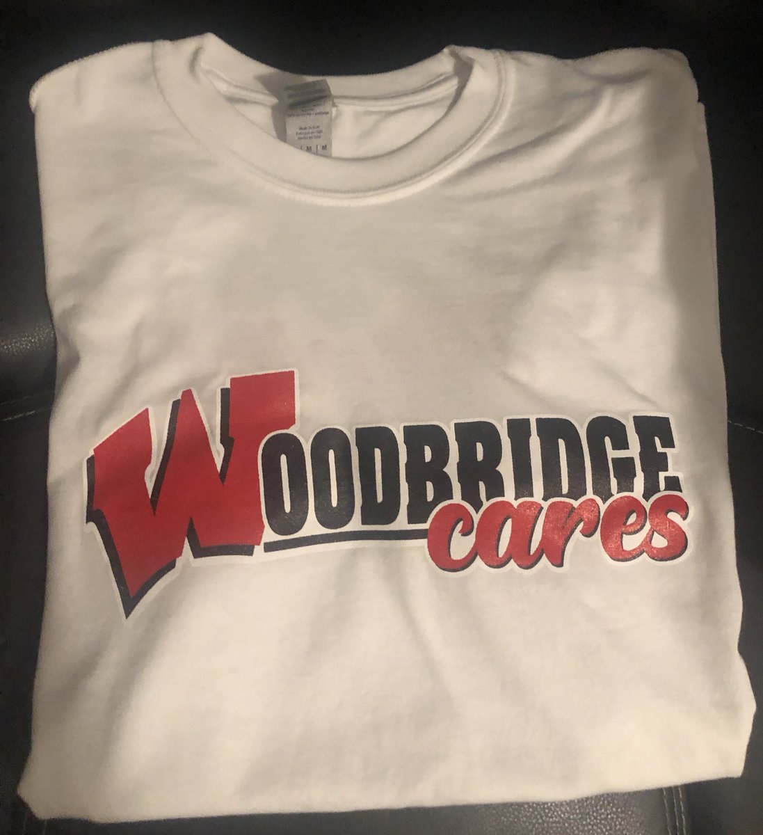 Got my #WoodbridgeCares shirt yesterday!  Glad to support the cause. @WHSLottmann #besttownaround