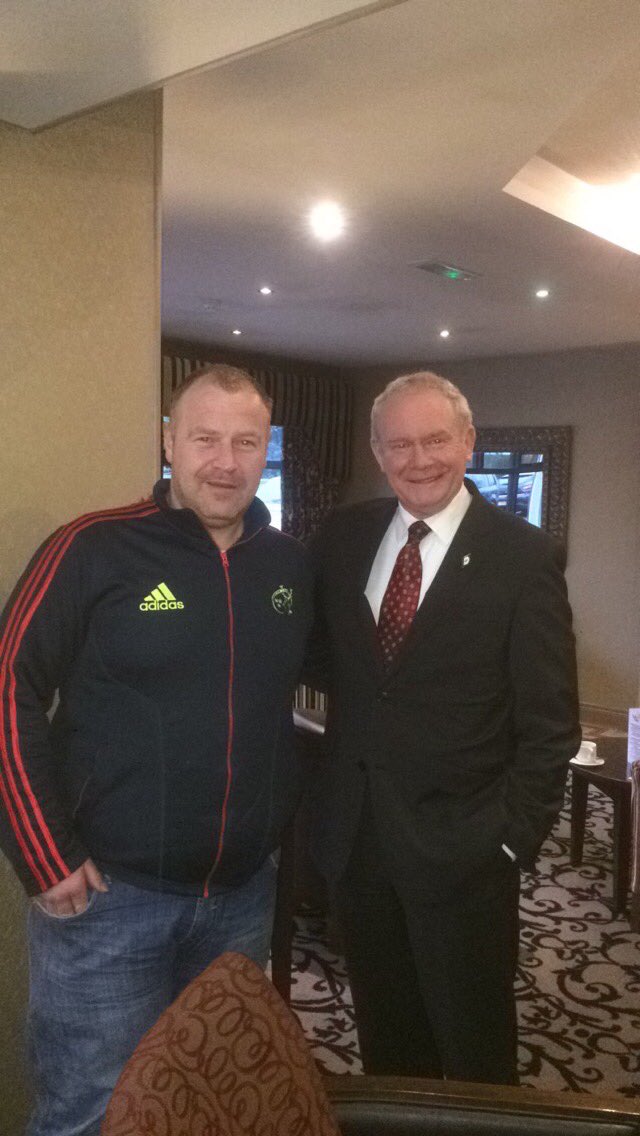 A pic from a few years ago. For the day that’s in it...happy birthday to the chieftain #MartinMcGuinness