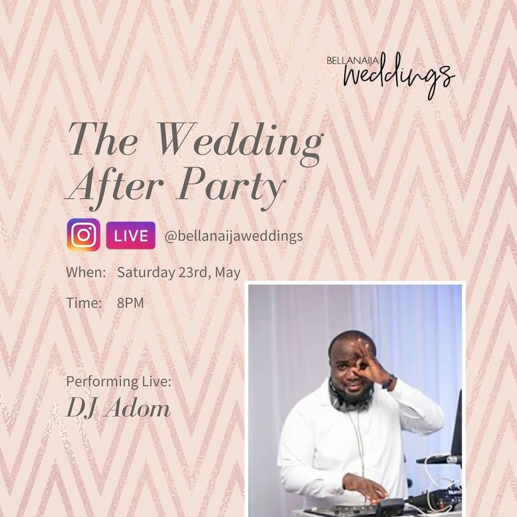 BellaNaijaWed's tweet photo. Are you ready to parte tonight? 💃
.

We are all ready here and can't wait to dance the night away with @dj_adom.

Get dressed and invite a friend.

See you tomorrow.

#AtHomewithBN
#BellaNaijaWeddings #BellaNaija #DJAdom
 #GhanaDJ #GhanaVibes #GhanaianDJ #DJsinGhana https://t.co/oe1Kjqzfut
