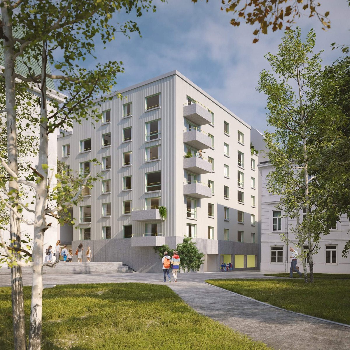 i've been asked a number of times why the median new social housing project in vienna costs so much lower than cities like seattle or SFO. anyone want to take a stab? median new social housing building in vienna looks a bit like this.