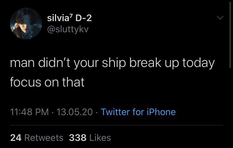 do you need help? is that it? because WHO makes the succes of their favs revolve around a ship?? A SHIP is called like that because its not real, it’s our fantasy. and i don’t think you even deserve to have a functioning mind at this point