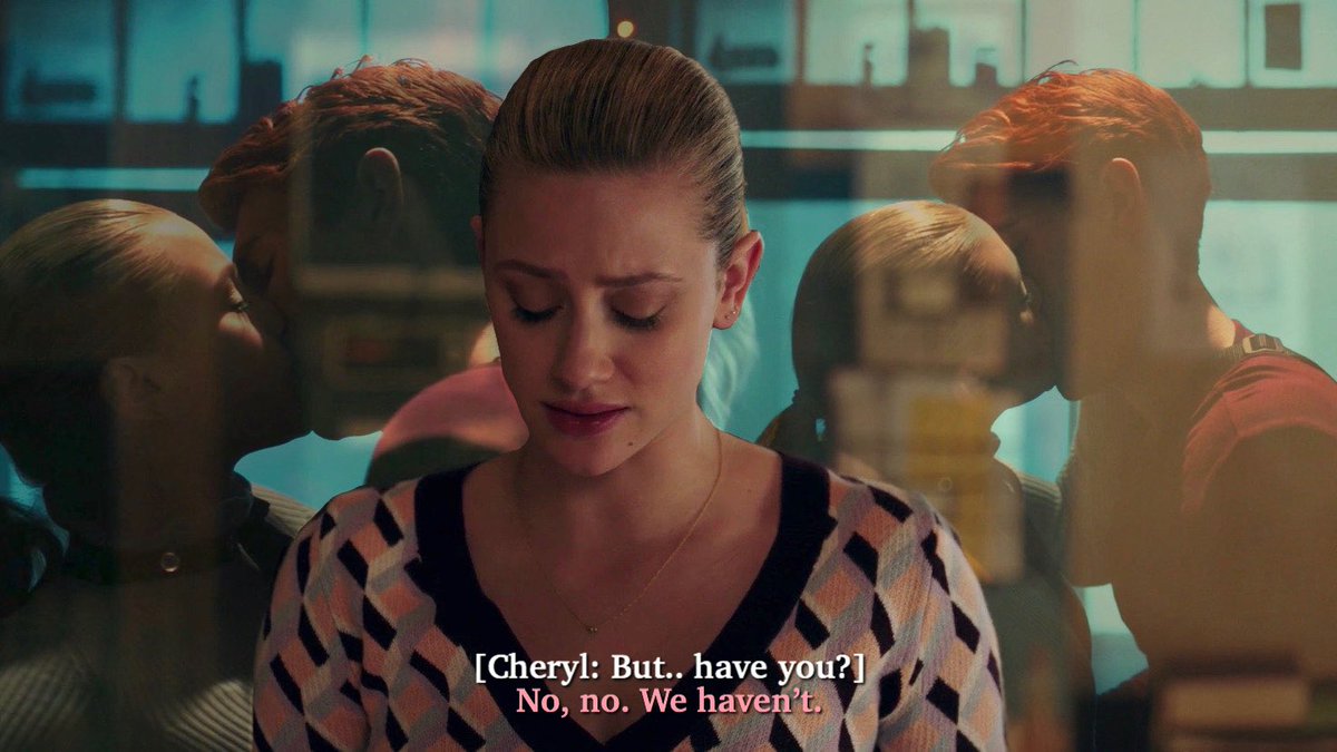betty lying about kissing archie, again.