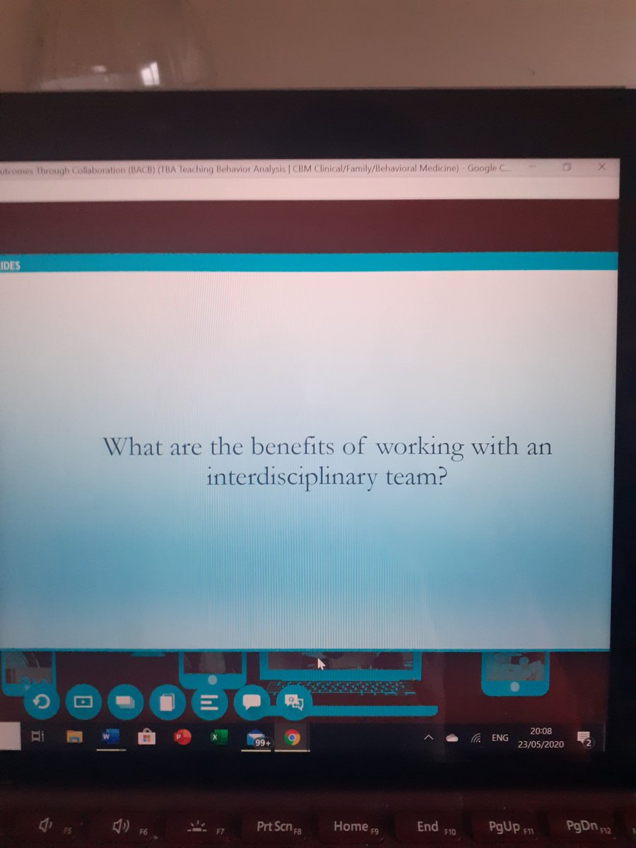 - Empowering staff with powerful tools to effect change- Learning from other disciplines- Noticing how other disciplines utilise many behavioural technologies & don't know it- Compassionate perspective of BA: everyone doing the best they can in their context vs diagnosis led