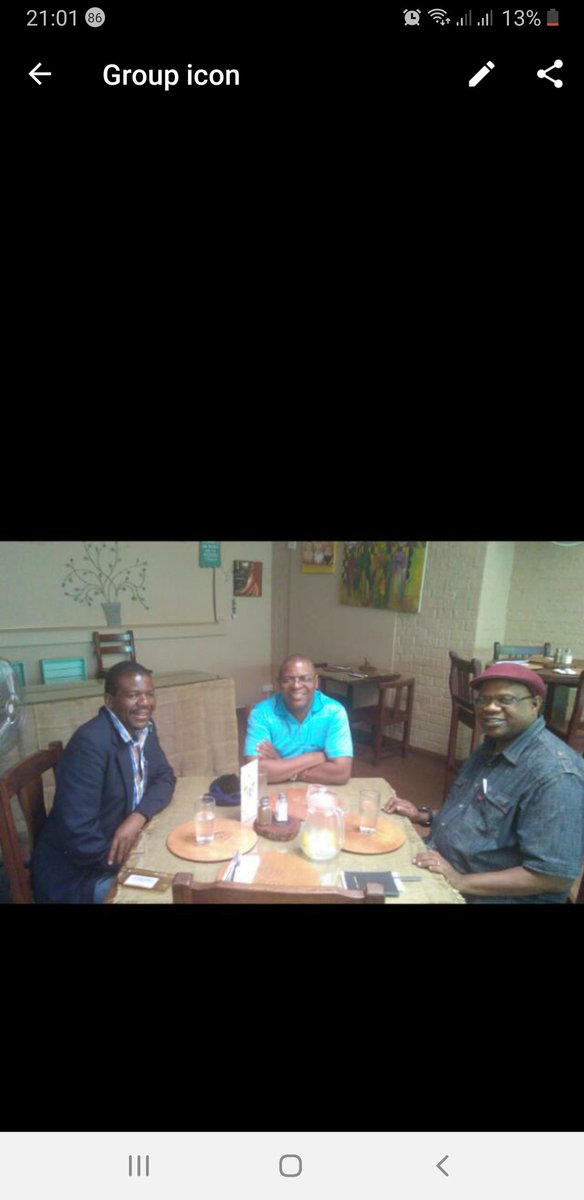 Having breakfast with my Lower Gwelu homeboy Dr. Gorden Moyo former Minister of State in Prime Minister's Tsvangirai's office and my young brother Sengezo Tshabangu a few days before the age of Covid19 disrupted the world and our lives and political trajectory programs.