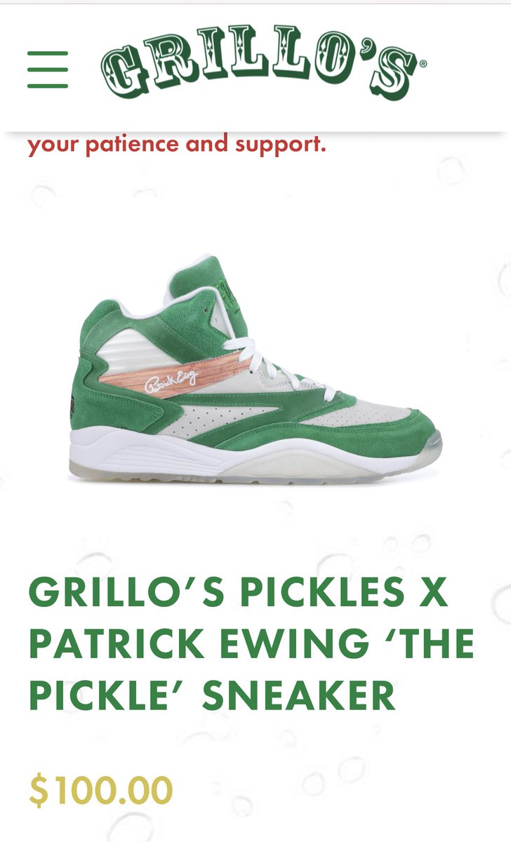 patrick ewing pickle shoes