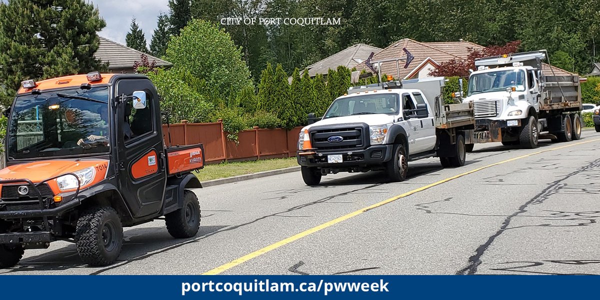 Today is the last day of our #PublicWorksWeek and we hope you enjoyed the drive-bys. Pop on over to portcoquitlam.ca/pwweek and check out the videos of the different areas of Public Works and what they do. Thank you for joining us virtually! #CityofPoCo