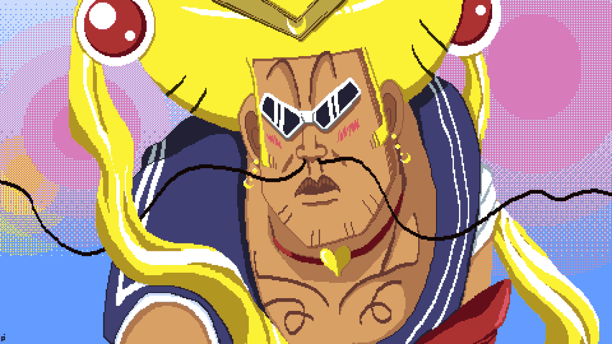pipipipixel's tweet photo. So I did one of those #sailormoonredrawchallenge 

#pixelart #bobobo #sailormoon https://t.co/4p3a47aB3p