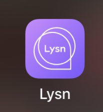 so first off you have to download the lysn app and create a profile!