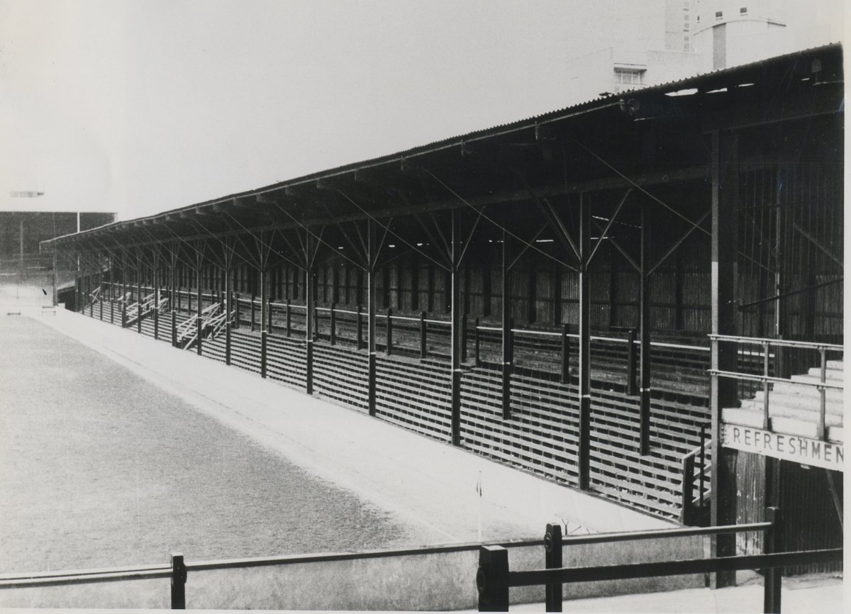 Groundtastic's tweet photo. West Ham Utd's East Stand, which replaced the infamous Chicken Run in 1969, is one of the 1960s Football League grandstands featured in the Summer 2020 Groundtastic (GT101), available here - https://t.co/pAYn9j1FkL https://t.co/5dStFrTPhi