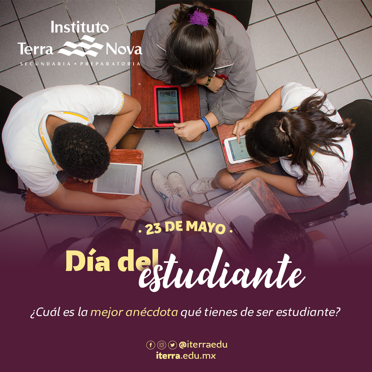 iterraedu's tweet photo. Hoy más que nunca celebramos y reconocemos el esfuerzo de las familia veracruzanas por #impulsar la educación de sus hijos 👨🎓👩🎓
Cuéntanos ¿qué anécdota recuerdas con mucho cariño en tu época de estudiante? 😀
#iTerra #DíaDelEstudiante #Veracruz https://t.co/BUkl8BvyBH