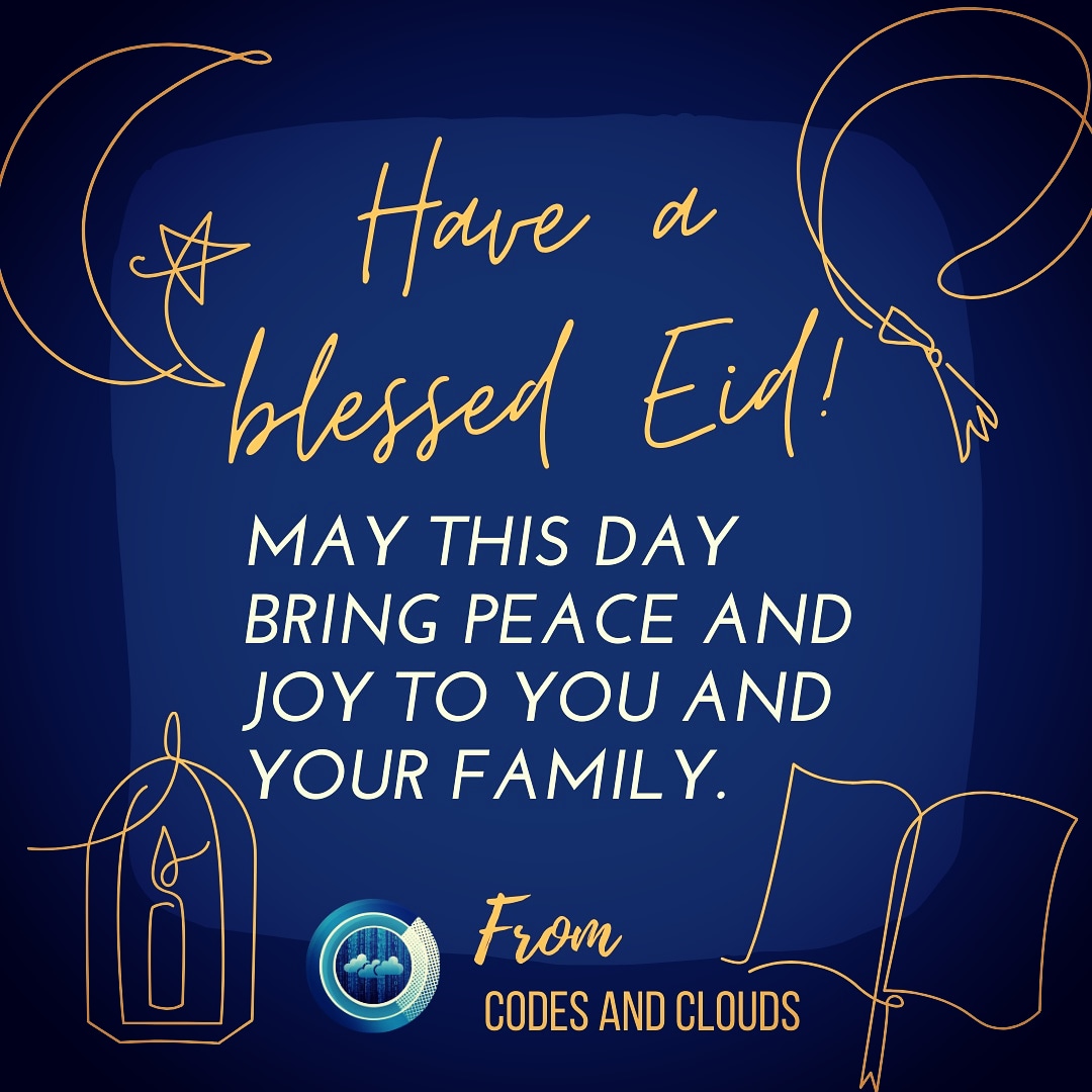 codesandclouds's tweet photo. This Eid is totally different and celebrations will not be the same. You can still feel happy and fulfilled by sharing resources and helping the needy. #staypositive #stay_safe 
.
.
.
#eidmubarak #eid #ramadan #peace  #staymotivated #cnc #codesandclouds #itcompaniesindubai https://t.co/pbpYJZmj0C