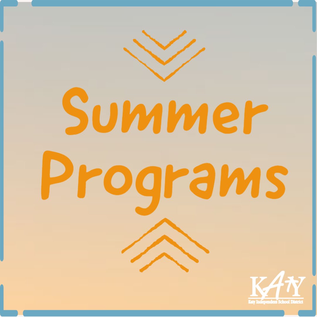 katyisd's tweet photo. Looking for some great summer activities for your students? Check out the Summer Programs page. From Summer Reading to the Shaw Center Virtual Young Inventor's Camp to Secondary Summer Enrichment Resources, there's something for everyone! https://t.co/LRmwO7ECxK #KatyISD https://t.co/YgcCsDLX4Y