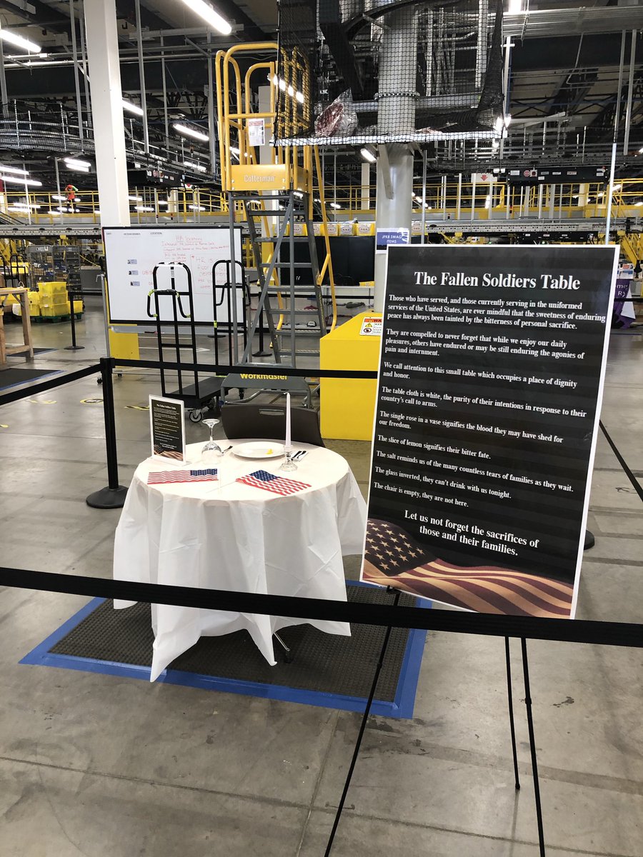 chruiz1203's tweet photo. JFK8 celebrates Memorial Day Weekend with the Fallen Soldiers Table. We remember those that have served, still serve and their families are by their side. 🇺🇸#neverforget #jfk8 #amazonvestlife #behindthesmile https://t.co/FpqhWqj2nM