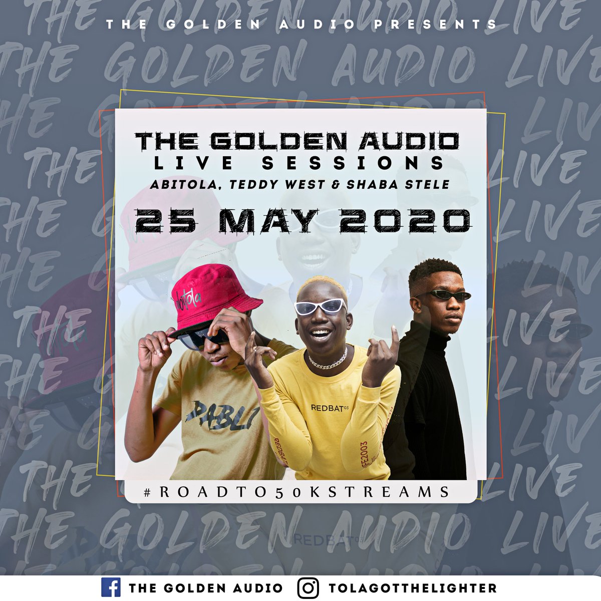 TeddyWest__'s tweet photo. The Golden Audio Live Sessions
#RoadTo50kStreams
Stream Price To Pay
https://t.co/NCpS10c89P https://t.co/3hrC6nozwb
