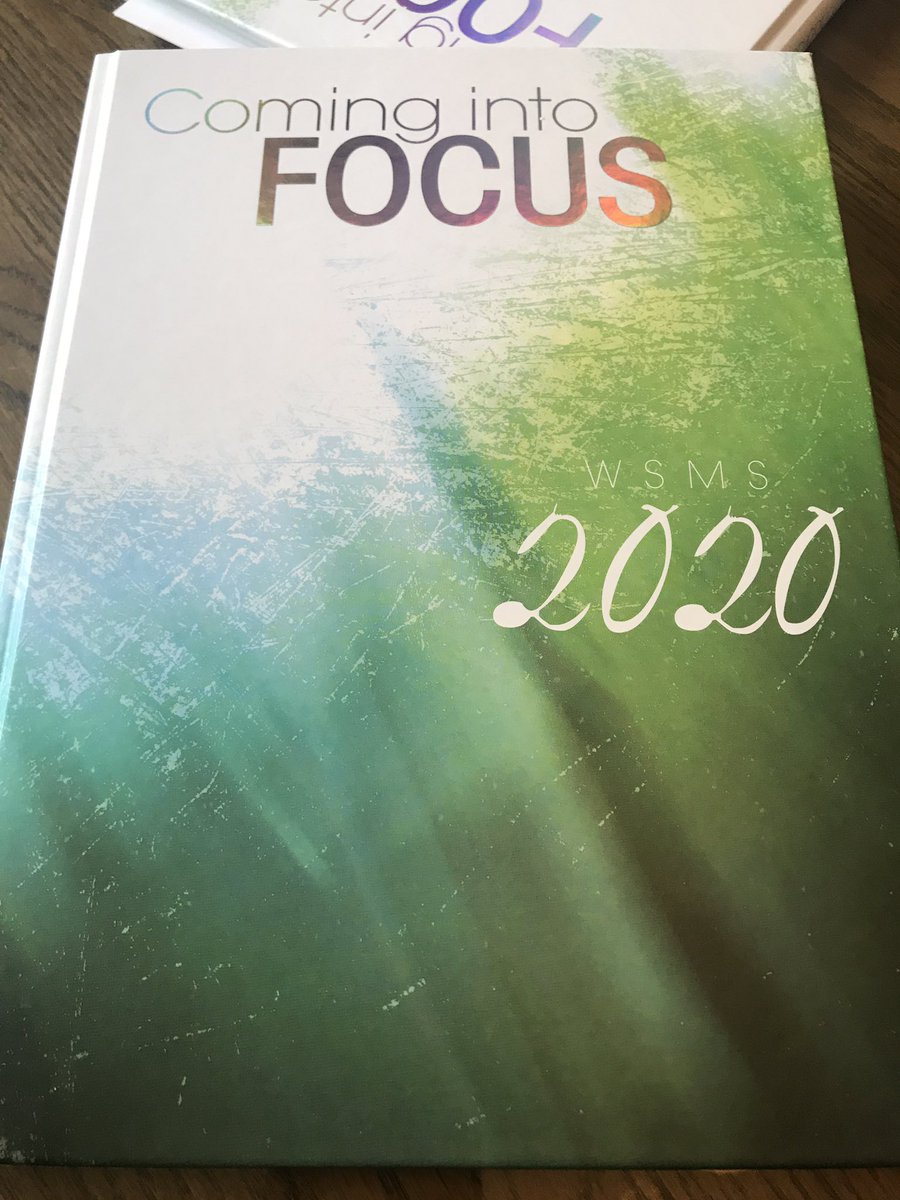 SMSYrBook's tweet photo. This year’s theme surely came into reality as we focUS on each other even while away from each other.  My ❤️ burst seeing the yearbook staff come through the personal items pickup line. I got to witness their reaction at seeing the cover and then seeing each and every SMILE! https://t.co/oqg0mds8si