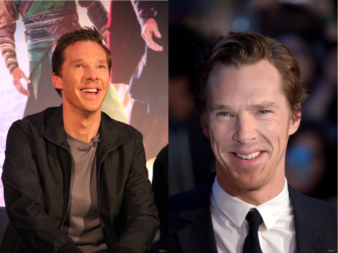 A thread of Benedict Cumberbatch smiling, but his smile gets bigger as you keep scrolling 