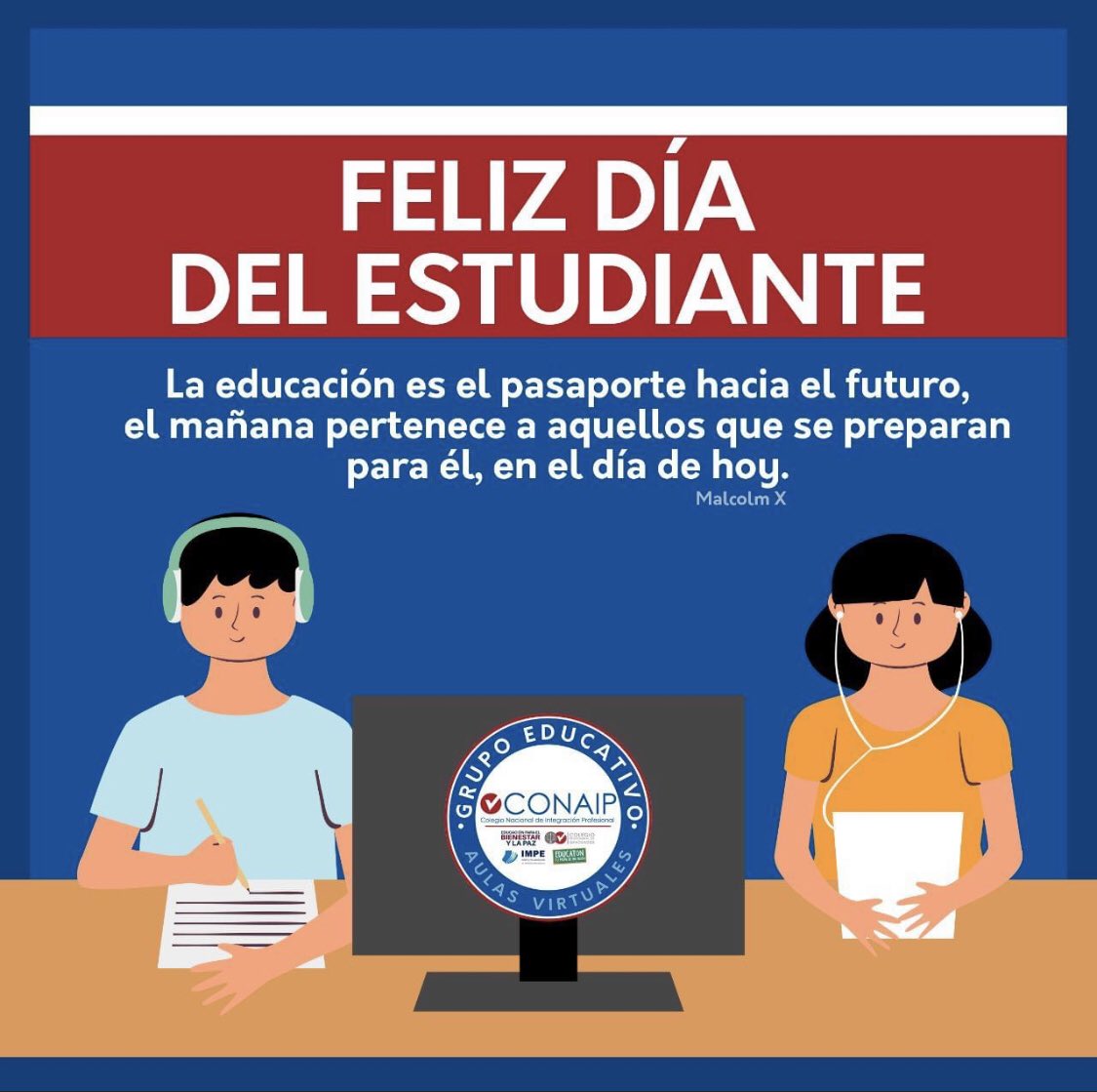 LaloConaip's tweet photo. "La vida es un proceso de aprendizaje. Debemos seguir aprendiendo". Lailah Gifty Akita
El equipo #CONAIP reconoce a todos nuestros estudiantes y les da la bienvenida a su Colegio:
#FelizDíaDelEstudiante 👨🏻🎓👩🏻🎓📚 https://t.co/YkjsD9c6WJ