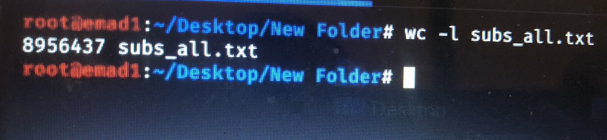 Updated.
subs_all: Subdomain Enumeration Wordlist. 8956437 unique words.
177 MB txt file.

github.com/emadshanab/sub…