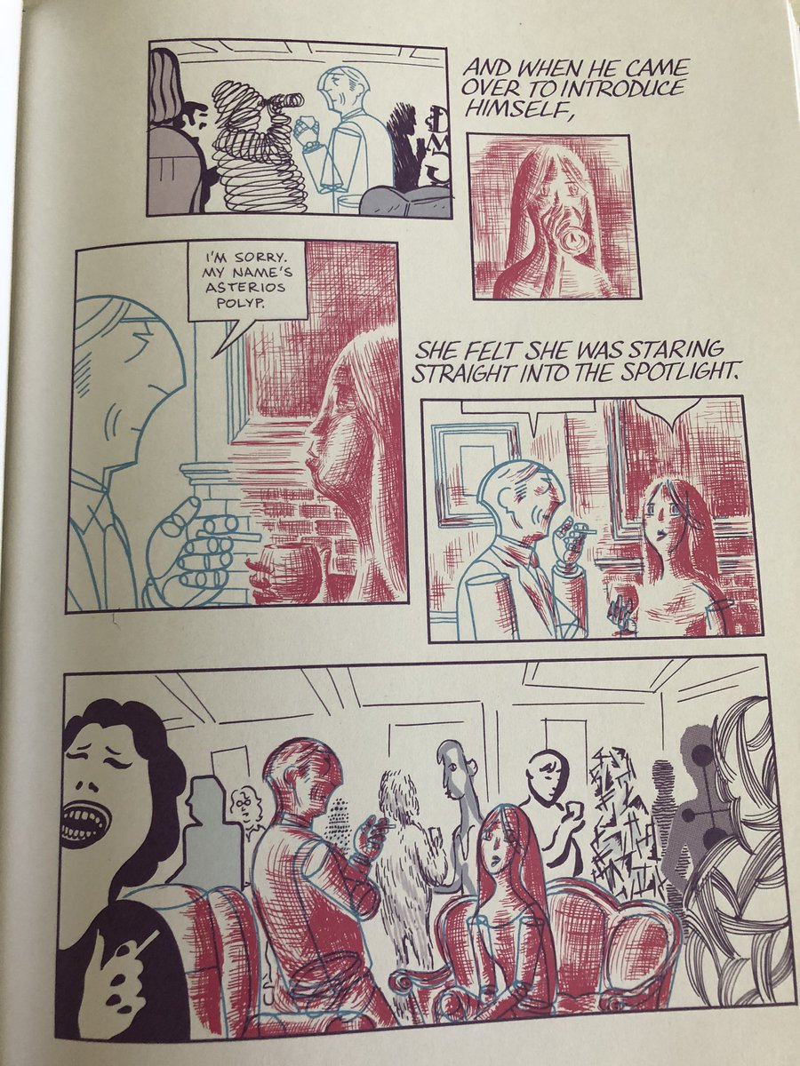 We are seeing the world through Asterios's eyes-which justifies Mazz's choices. Brilliantly layered storytelling 